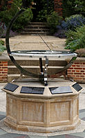 Garden sundial Hatfield House Hertfordshire England.jpg