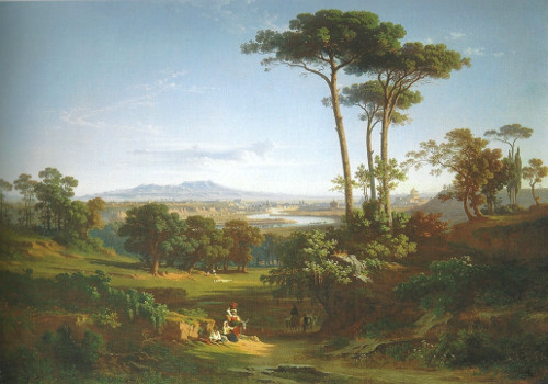 Frey Johann Jakob, Vista di Roma dal Monte Mario, 1858