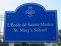 St Mary's School Jersey bilingual sign.jpg
