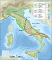 Italy topographic map-ancient Roman roads-pt.svg