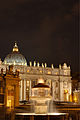 Fountain of Carlo Fontana on Piazza San Pietro at night.jpg